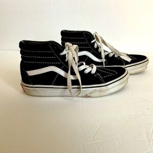 Vans Black & White Old Skool Boys‎ Hign Top Tennis Shoes size 3